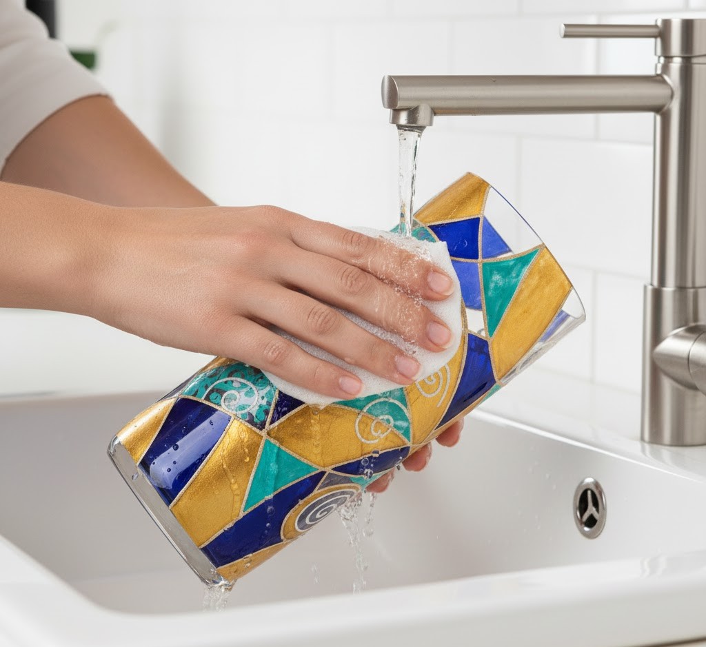 Caring for painted glass items