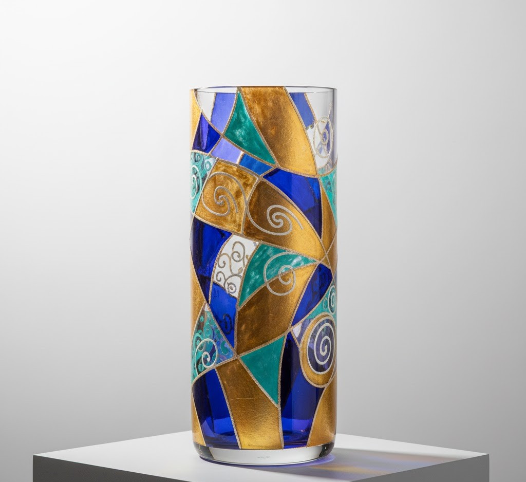 Decorative glass vase