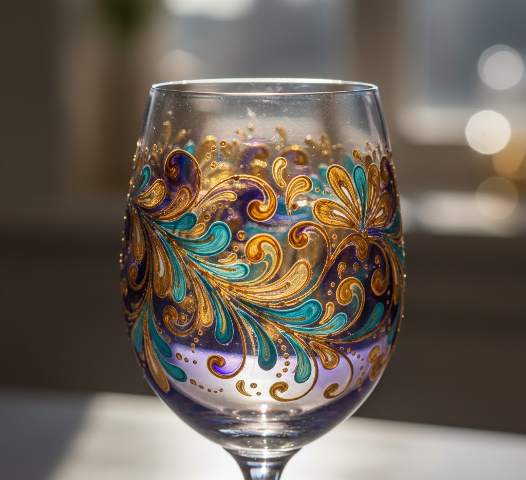 Hand-painted glass masterpiece