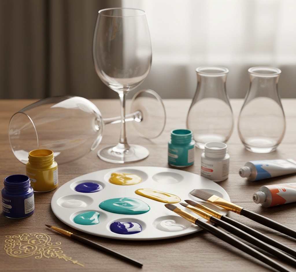 Premium glass painting materials
